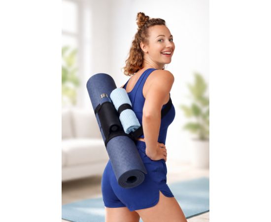 Купить Сумка для транспортировки каремата, спортивного коврика для фитнеса, йоги Crane черная, фото , изображение 2, характеристики, отзывы