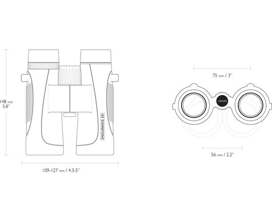 Придбати Бінокль Hawke Endurance Top Hinge ED 10x42 (зелений), image , зображення 3, характеристики, відгуки