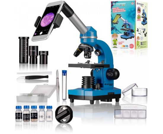 Купить Мікроскоп Bresser Junior Biolux SEL 40x-1600x Blue з адаптером для смартфона (8855600WXH000), фото , характеристики, отзывы