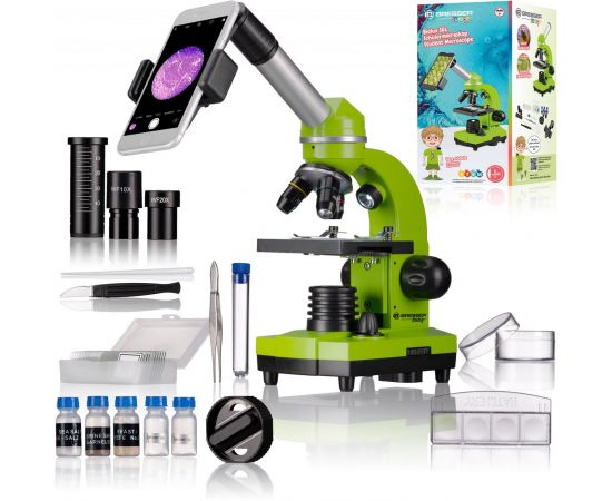 Купить Мікроскоп Bresser Junior Biolux SEL 40x-1600x Green з адаптером для смартфона (8855600B4K000), фото , характеристики, отзывы