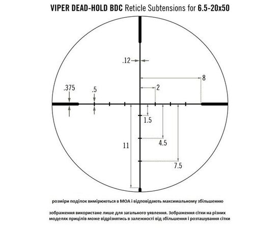 Купить Приціл оптичний Vortex Viper 6.5-20x50 SFP BDC MOA (VPR-M-06BDC), фото , изображение 7, характеристики, отзывы