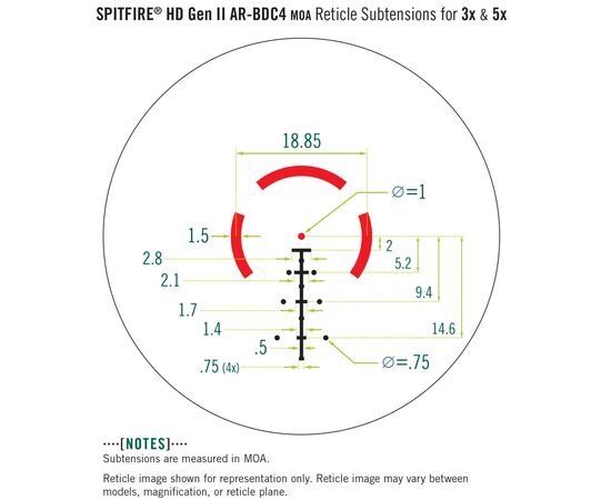 Придбати Приціл оптичний Vortex Spitfire 3x Prism II Scope AR-BDC4 Reticle (SPR-300), image , зображення 8, характеристики, відгуки