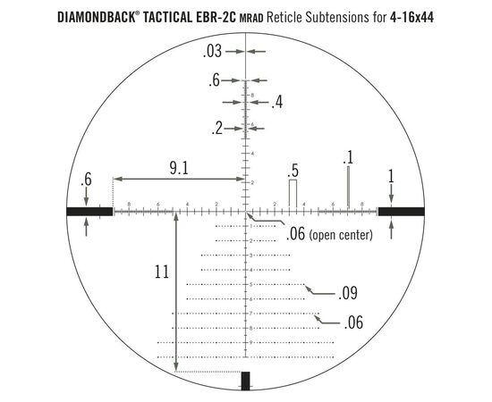 Купить Приціл оптичний Vortex Diamondback Tactical FFP 4-16x44 EBR-2C MRAD (DBK-10027), фото , изображение 5, характеристики, отзывы