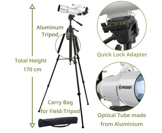 Придбати Телескоп Bresser Classic 70/350 Refractor з адаптером для смартфона (4670350), image , зображення 6, характеристики, відгуки