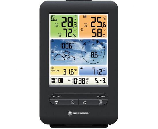 Придбати Метеостанція Bresser Weather Center 5-in-1 V WIFI Professional colour (7002585), image , зображення 3, характеристики, відгуки