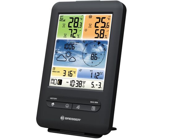 Придбати Метеостанція Bresser Weather Center 5-in-1 V WIFI Professional colour (7002585), image , зображення 4, характеристики, відгуки