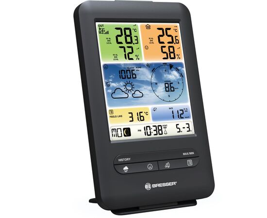 Придбати Метеостанція Bresser Weather Center 5-in-1 V WIFI Professional colour (7002585), image , зображення 5, характеристики, відгуки