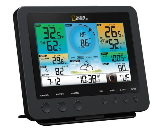 Купить Метеостанція National Geographic WIFI Colour Weather Center 7-in-1 Sensor (9080600), фото , изображение 2, характеристики, отзывы