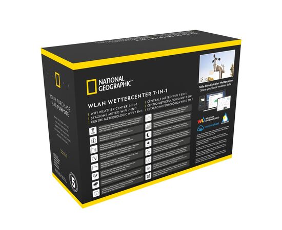 Купить Метеостанція National Geographic WIFI Colour Weather Center 7-in-1 Sensor (9080600), фото , изображение 7, характеристики, отзывы