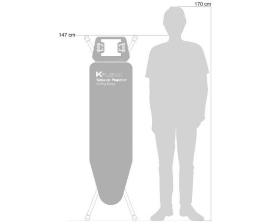 Купить Дошка для прасування Rolser K-UNO Black Tube Blanco/Negro (K01016-2064), фото , изображение 10, характеристики, отзывы