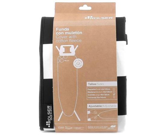 Купить Чохол для прасувальної дошки Rolser Muleton Blanco/Negro 130 x 48 см (FUR003-2064), фото , изображение 2, характеристики, отзывы