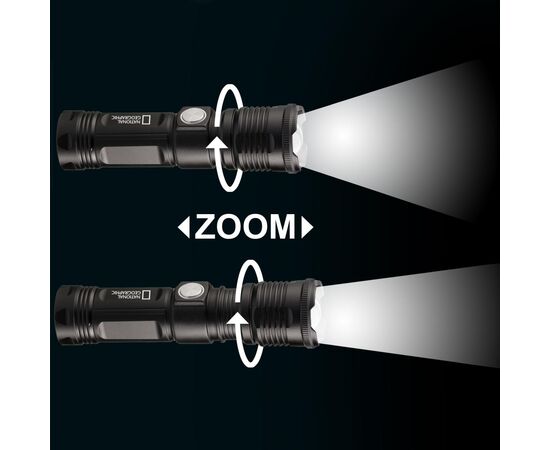 Придбати Ліхтар National Geographic Iluminos Led Zoom Flashlight 1000 lm (9082400), image , зображення 5, характеристики, відгуки