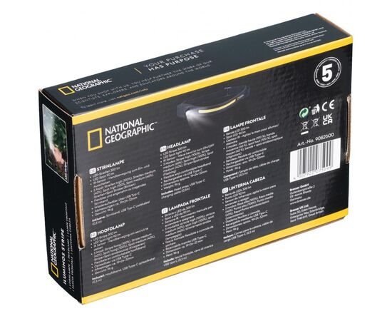 Купить Ліхтар налобний National Geographic Iluminos Stripe 300 lm + 90 Lm USB Rechargeable (9082600), фото , изображение 8, характеристики, отзывы