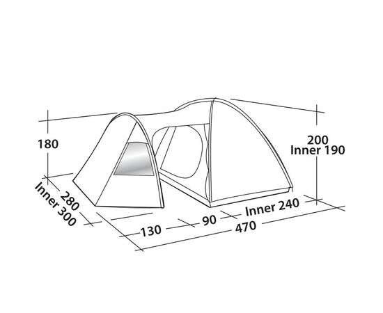 Придбати Намет п'ятимісний Easy Camp Eclipse 500 Rustic Green (120387), image , зображення 2, характеристики, відгуки