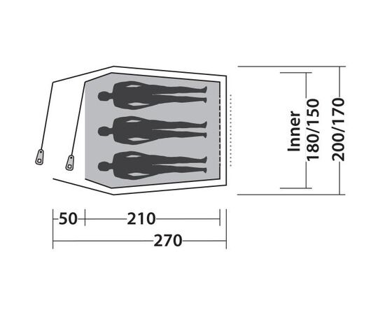 Купить Намет тримісний Easy Camp Energy 300 Rustic Green (120389), фото , изображение 7, характеристики, отзывы