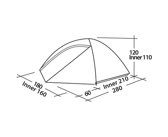 Придбати Намет тримісний Easy Camp Meteor 300 Rustic Green (120393), image , зображення 2, характеристики, відгуки