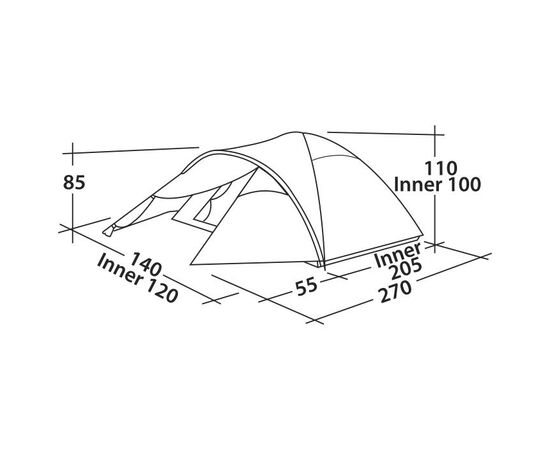 Купить Намет двомісний Easy Camp Quasar 200 Rustic Green (120394), фото , изображение 2, характеристики, отзывы