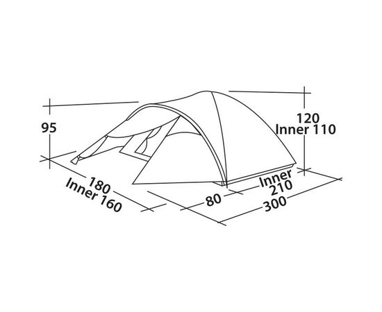 Купить Палатка Easy Camp Quasar 300 Rustic зеленый (120395), фото , изображение 2, характеристики, отзывы