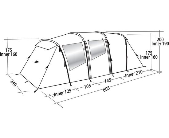 Купить Намет шестимісний Easy Camp Huntsville Twin 600 Green/Grey (120409), фото , изображение 10, характеристики, отзывы