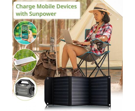 Купить Портативний зарядний пристрій сонячна панель Bresser Mobile Solar Charger 40 Watt USB DC (3810040), фото , изображение 9, характеристики, отзывы