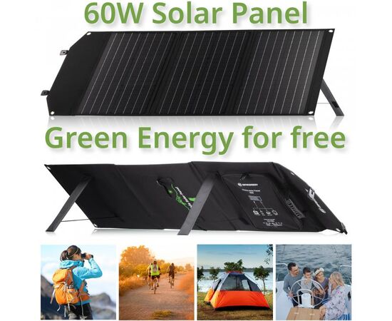 Купить Портативний зарядний пристрій сонячна панель Bresser Mobile Solar Charger 60 Watt USB DC (3810050), фото , изображение 7, характеристики, отзывы