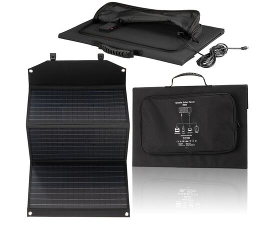 Купить Портативний зарядний пристрій сонячна панель Bresser Mobile Solar Charger 90 Watt USB DC (3810060), фото , изображение 2, характеристики, отзывы