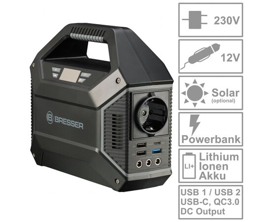 Купить Портативна зарядна станція Bresser Portable Power Supply 100 Watt (3810000), фото , изображение 2, характеристики, отзывы