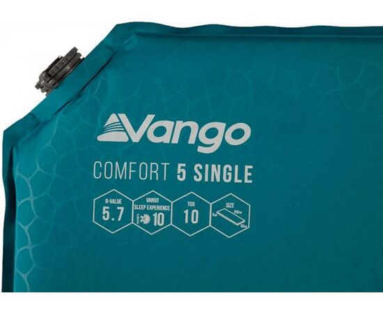 Купить Килимок самонадувний Vango Comfort 5 Single Bondi Blue (SMQCOMFORB36A11), фото , изображение 2, характеристики, отзывы