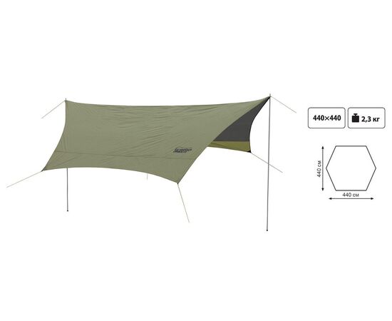 Придбати Тент со стойками Tramp Lite Tent green UTLT-034, image , зображення 2, характеристики, відгуки