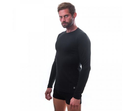 Купить Термофутболка чоловіча Sensor Merino DF LS black 15100021, SM11M-black-M, фото , изображение 2, характеристики, отзывы