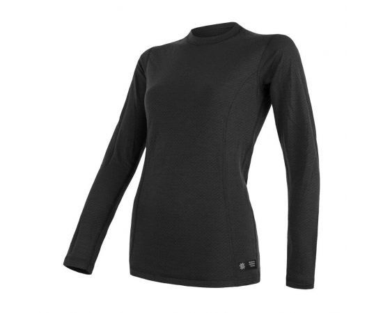 Придбати Термофутболка жіноча Sensor Merino DF LS black 15100029, SW11M-black-L, image , характеристики, відгуки