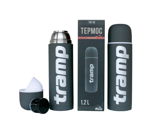 Купить Термос TRAMP Soft Touch 1,2 л, Сірий, фото , изображение 8, характеристики, отзывы