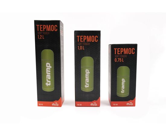 Купить Термос TRAMP Soft Touch 1,2 л, Хакі, фото , изображение 13, характеристики, отзывы