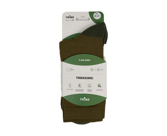 Купить Шкарпетки Tribe Trekking T-KB-0010-olive, 41/43, фото , изображение 10, характеристики, отзывы