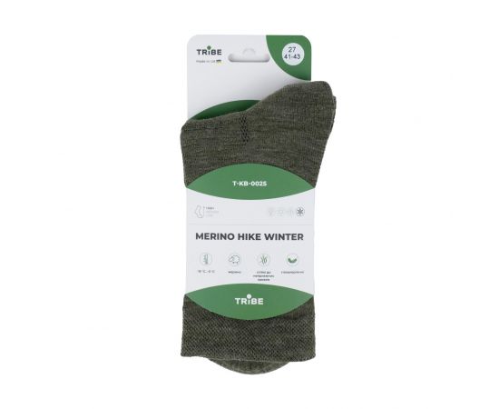 Купить Шкарпетки Tribe Merino Hike Winter T-KB-0025-olive, 38-40, фото , изображение 9, характеристики, отзывы